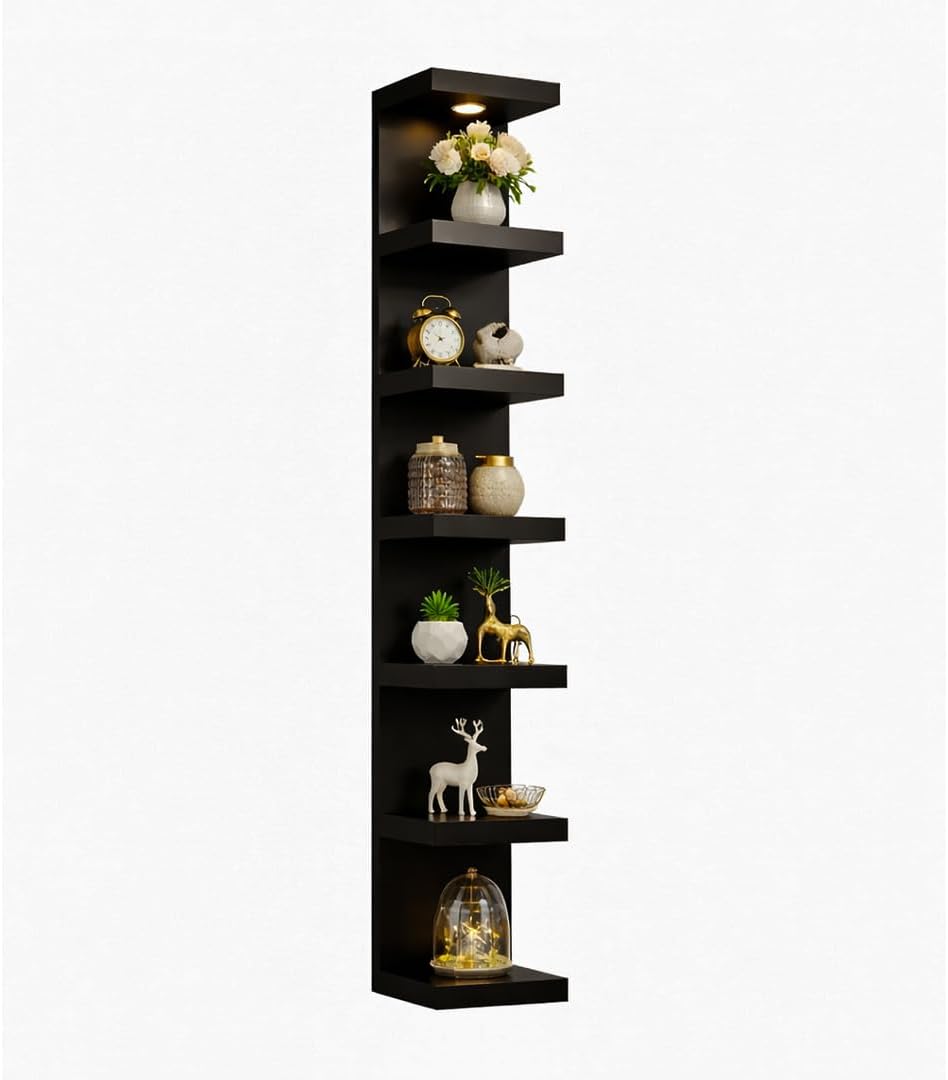 Sleek Floating Wall Shelf with LED