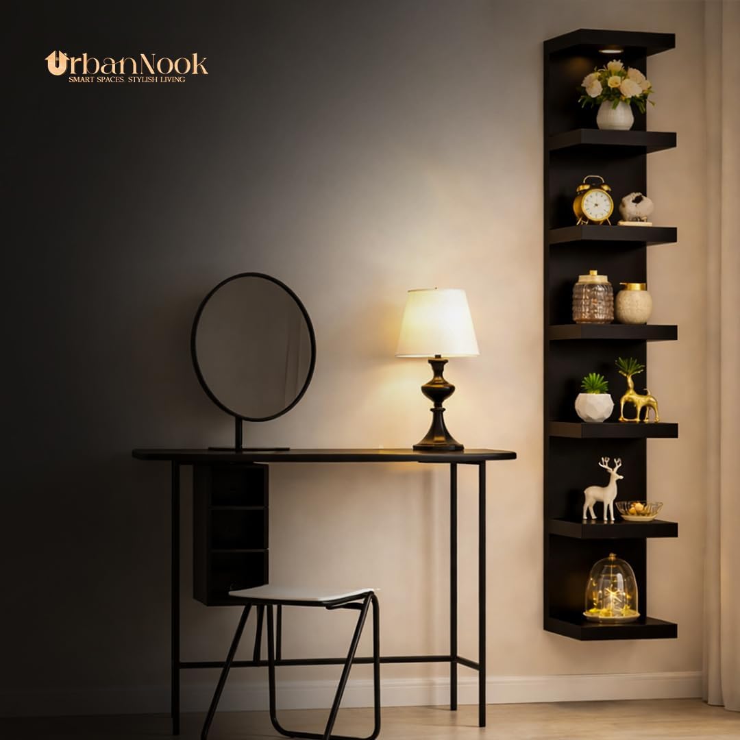 Sleek Floating Wall Shelf with LED