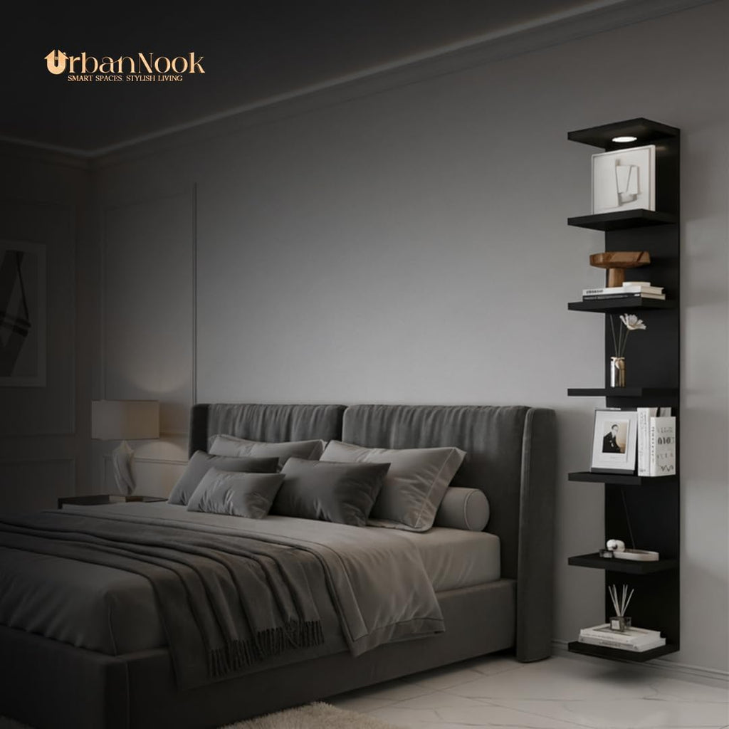 Sleek Floating Wall Shelf with LED