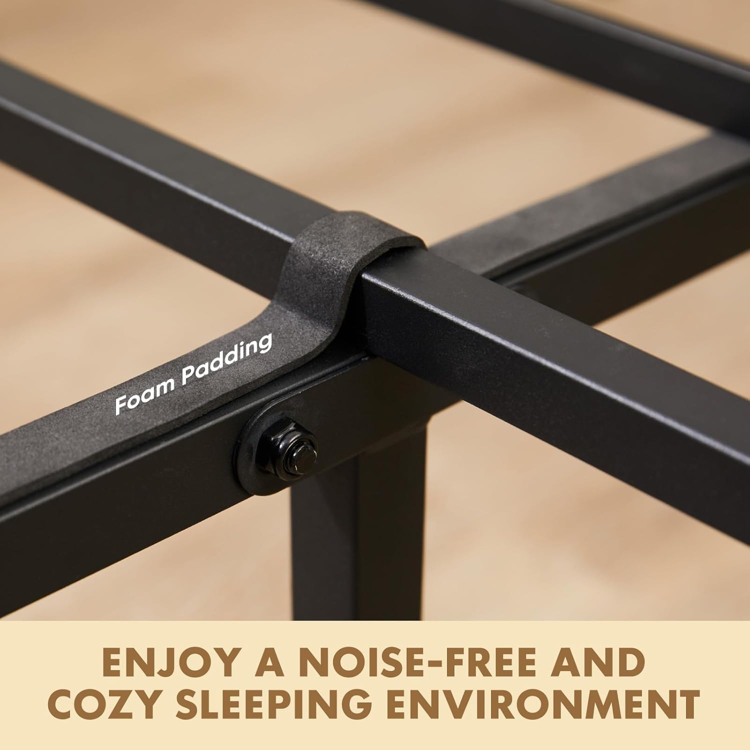 Chic Metal Bed Frame with Storage