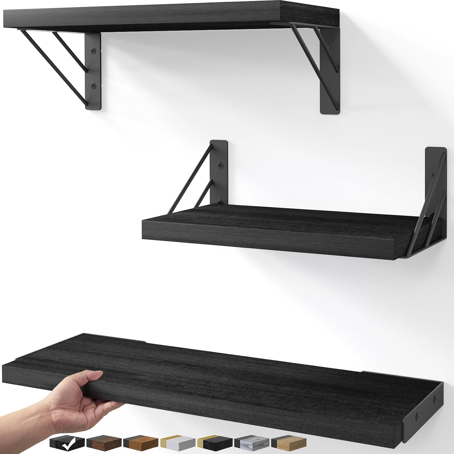 Elegant Floating Bathroom Shelves