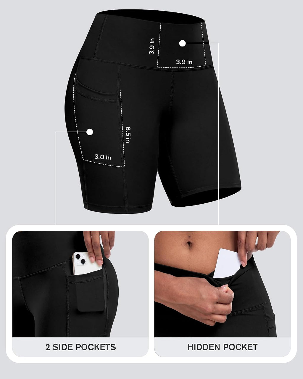 Comfort Fit Biker Yoga Shorts