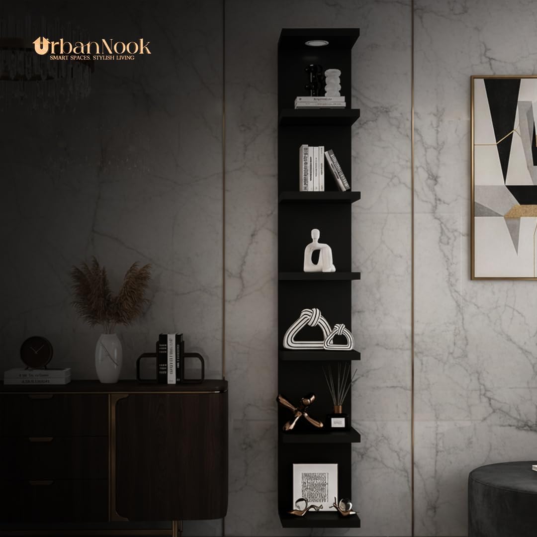 Sleek Floating Wall Shelf with LED