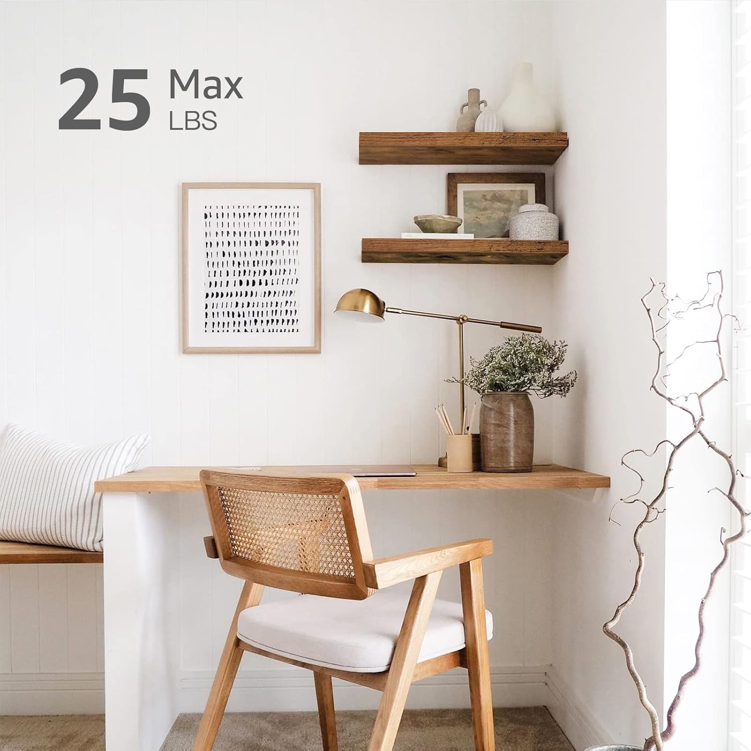 Rustic Floating Wall Shelves