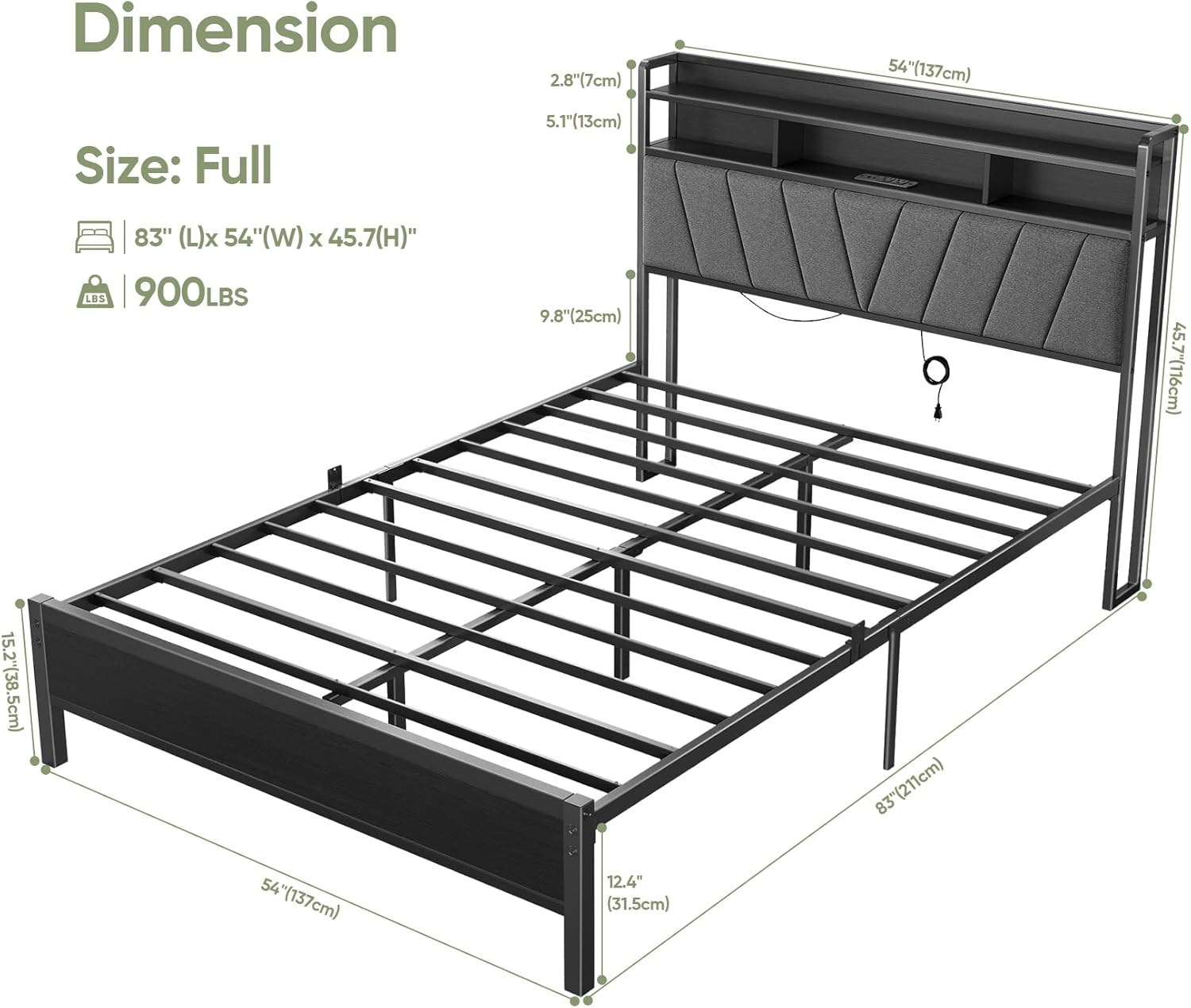 CozyDream Bed Frame with Storage