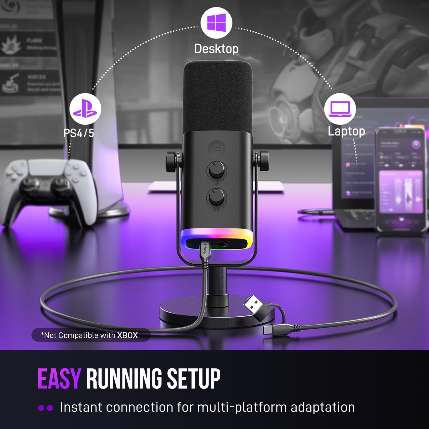Dynamic Podcast Mic with RGB