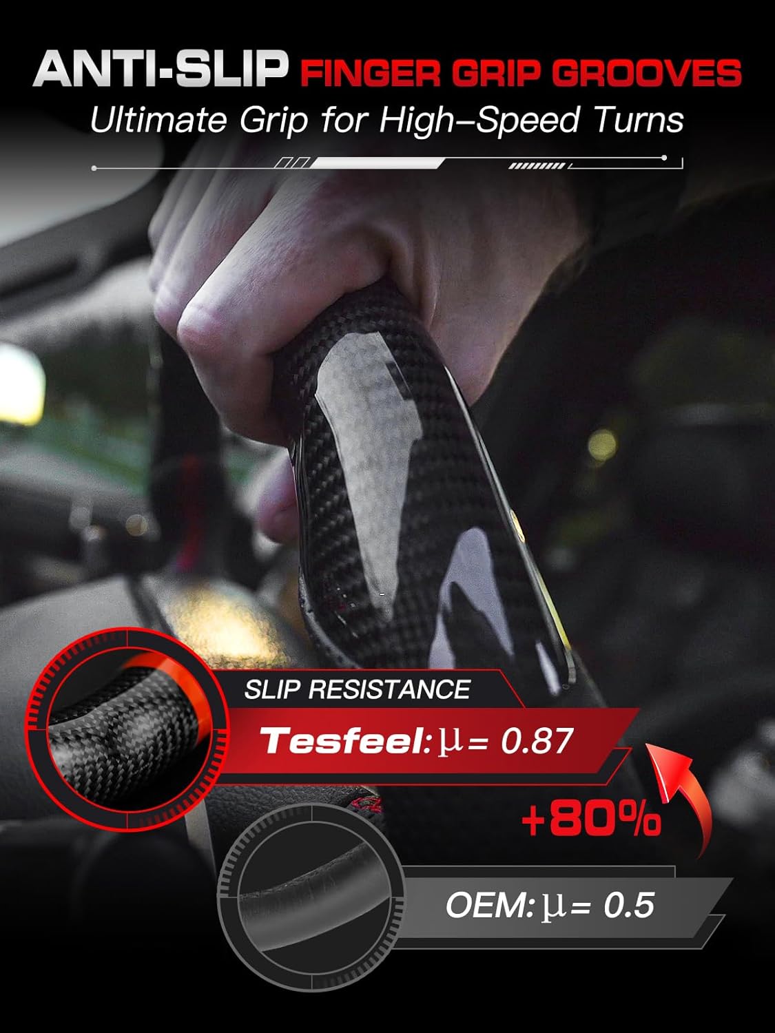 Sleek Carbon Fiber Mustang Wheel