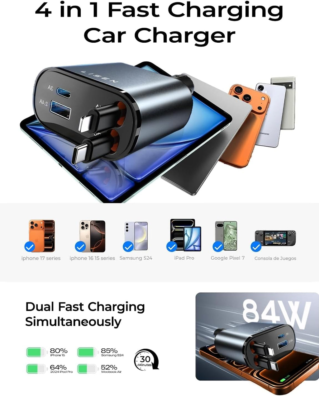 LISEN Fast Car Charger