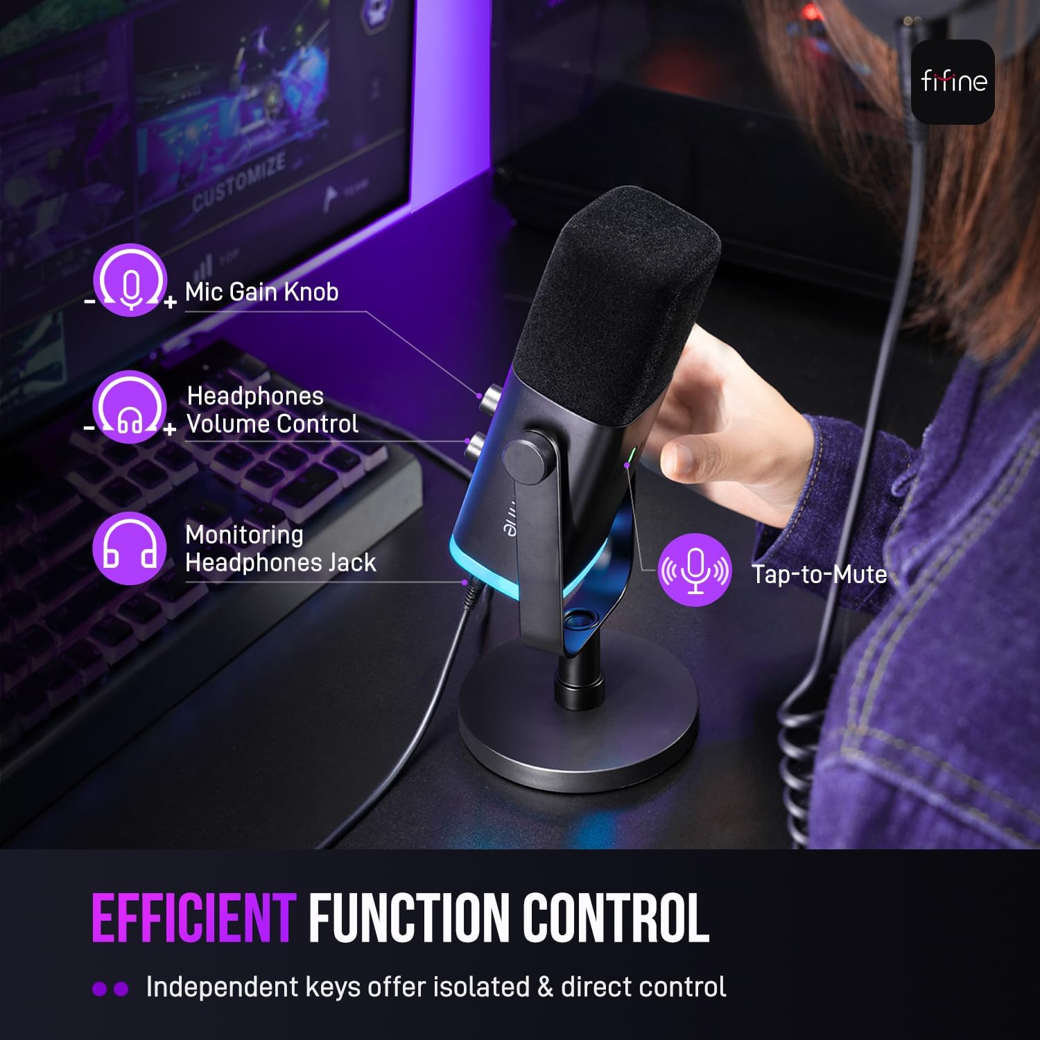 Dynamic Podcast Mic with RGB