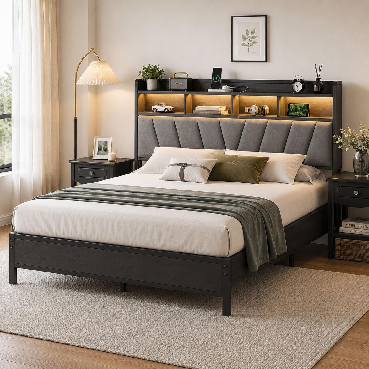 CozyDream Bed Frame with Storage