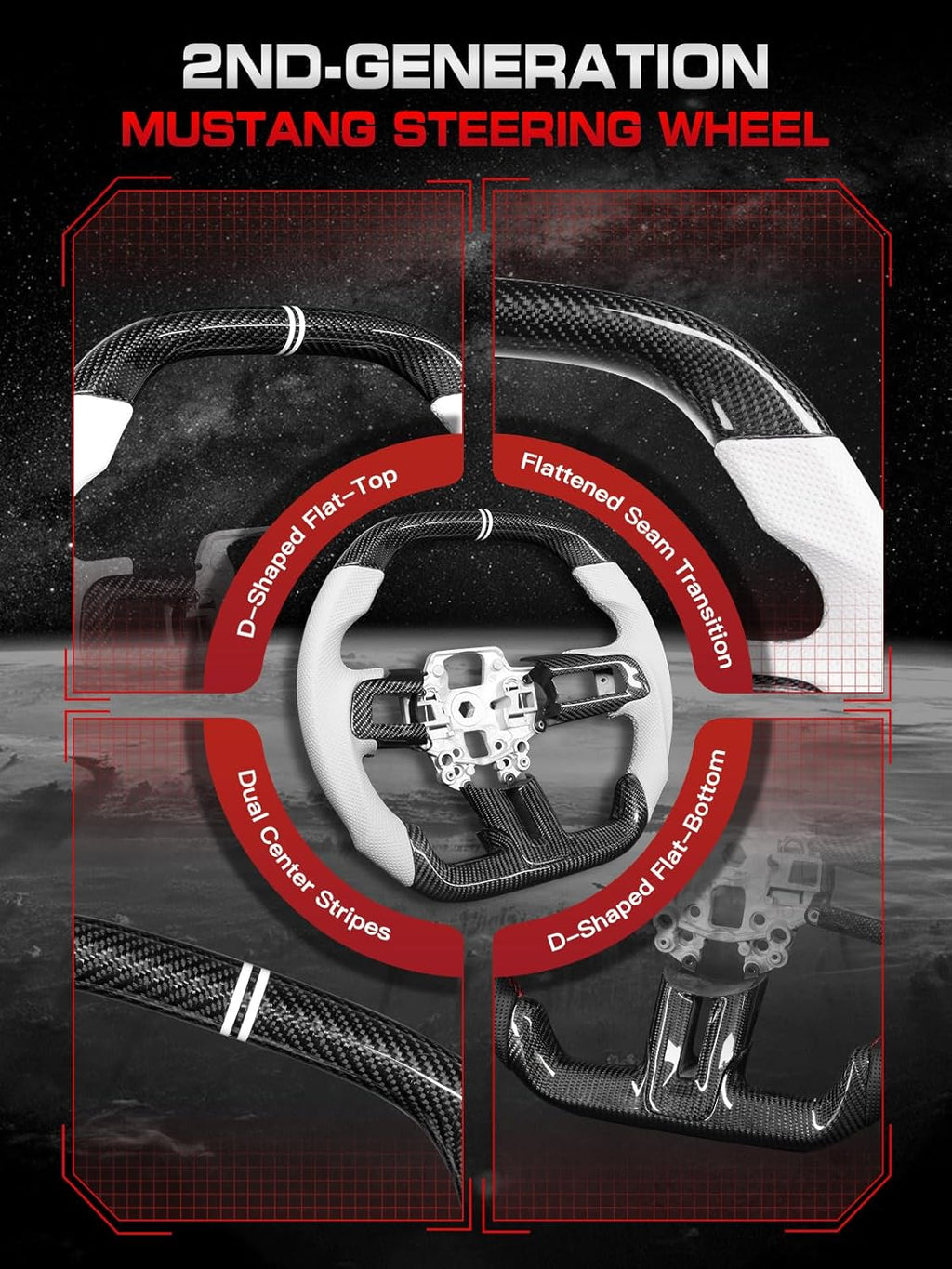 Sleek Mustang Steering Wheel