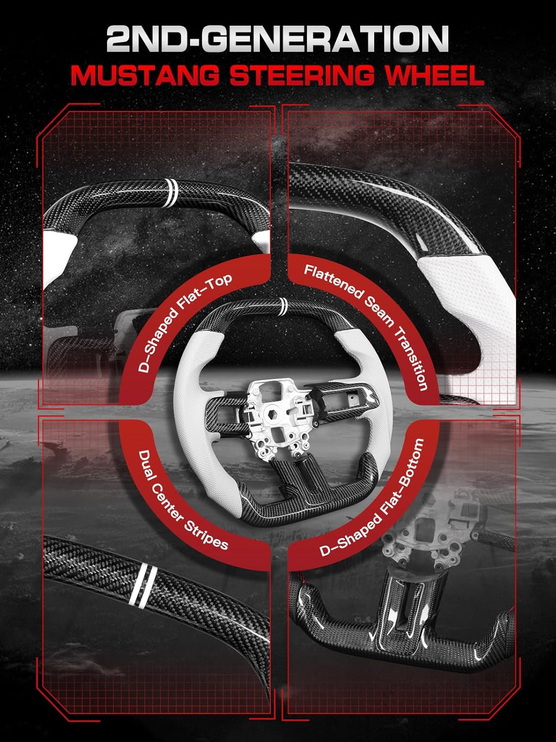 Sleek Mustang Steering Wheel