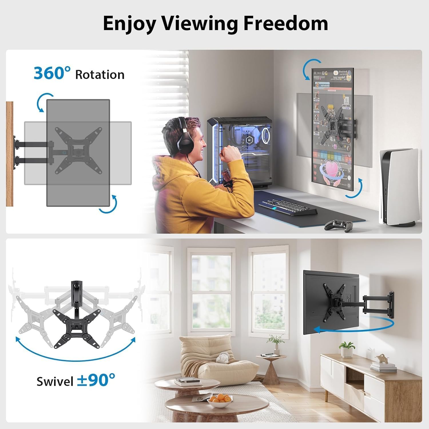Ultimate TV Viewing Wall Mount