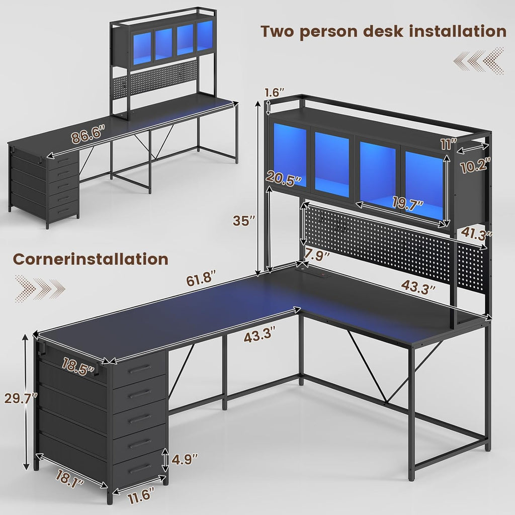 Ultimate Gamer's Corner Desk