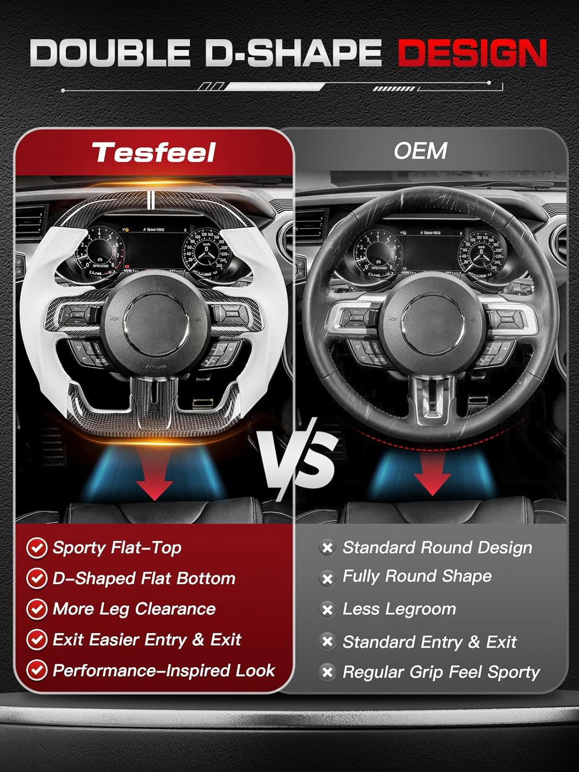 Sleek Mustang Steering Wheel