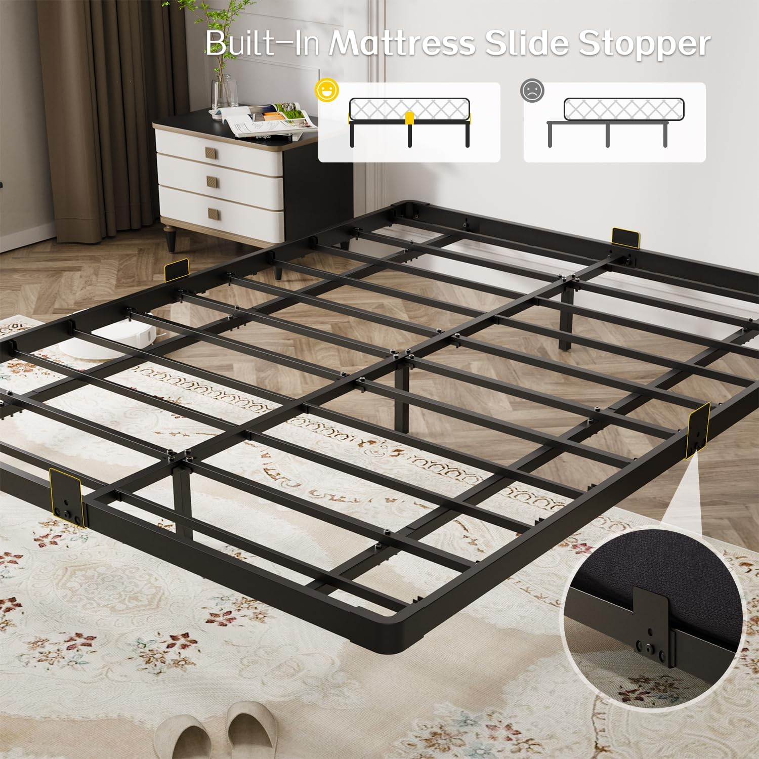 Smart LED Floating Bed Frame