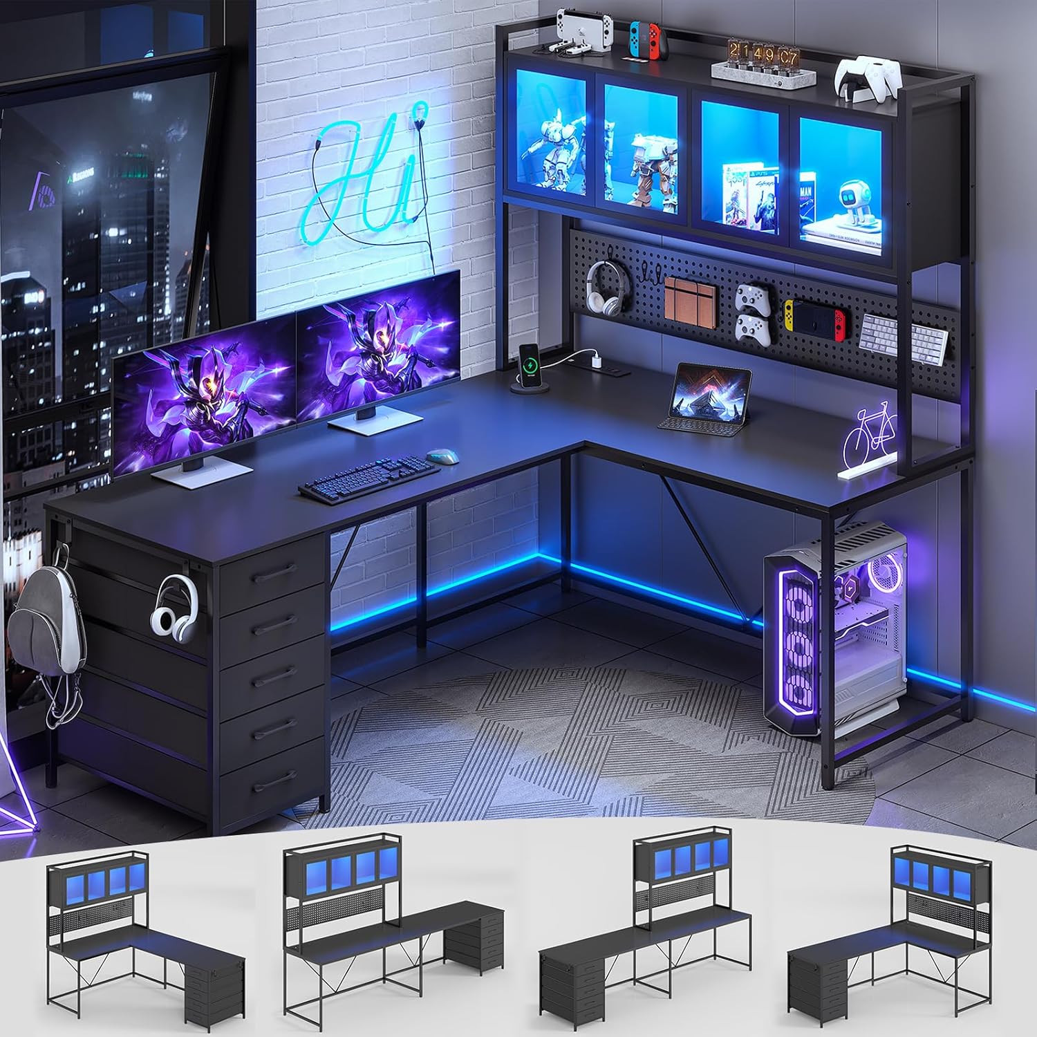 Ultimate Gamer's Corner Desk