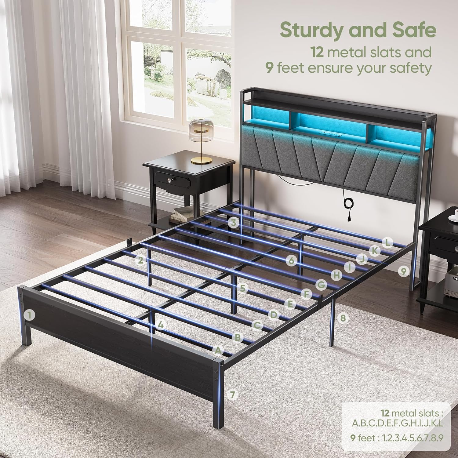 CozyDream Bed Frame with Storage