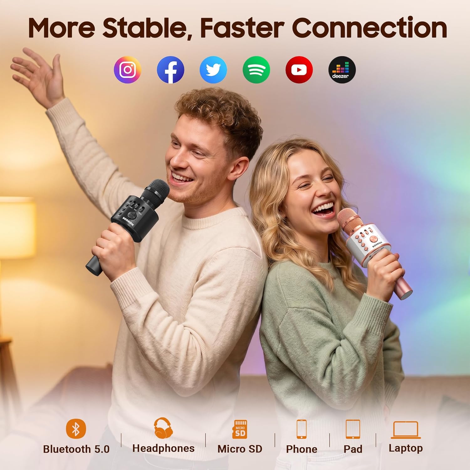 BONAOK Karaoke Mic Fun