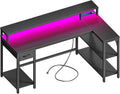 Dynamic L-Shaped Desk with Lights