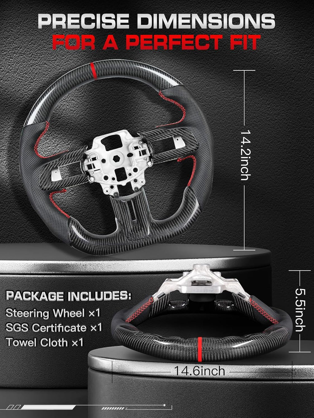 Sleek Carbon Fiber Mustang Wheel