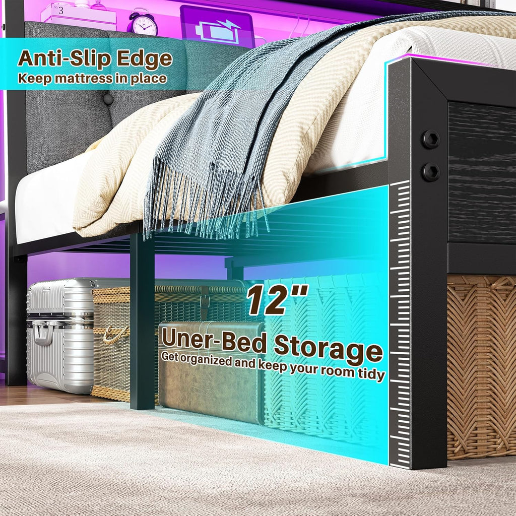 Cozy Queen Bed with USB Charger