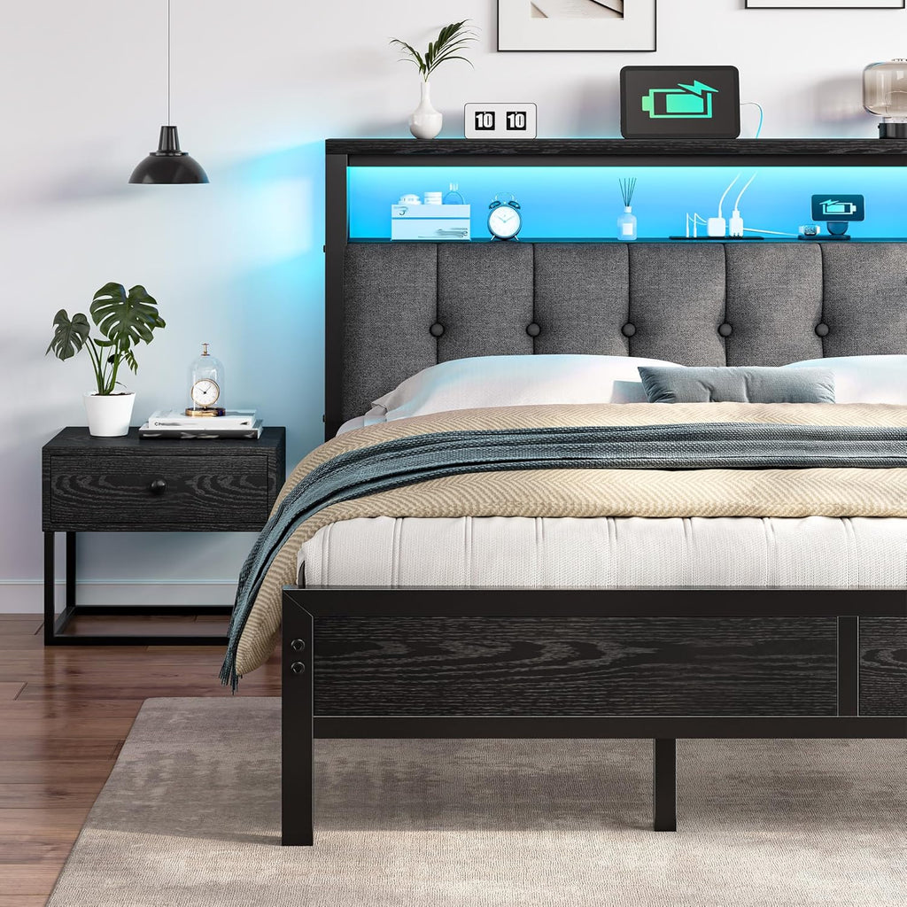 Cozy Queen Bed with USB Charger