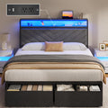 Stylish Bed Frame with Smart Storage